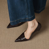 Sorrento Italian Leather Kitten Heel Pump