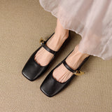 Lyra Italian Leather Buckle Flat