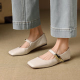 Lyra Italian Leather Buckle Flat