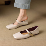 Lyra Italian Leather Buckle Flat