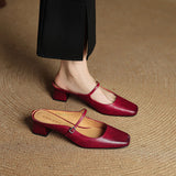 Comporta Italian leather Buckle Mule