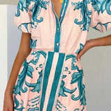 Kelsey Linen Floral Two-piece Dress