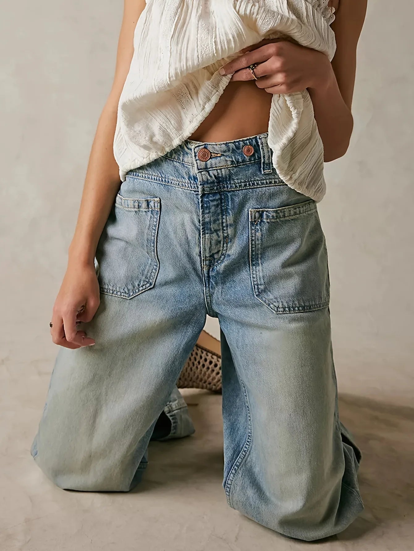 Candace High-Waist Wide-Leg Denims