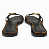 Calvi Italian Leather Cutout Slide Sandal