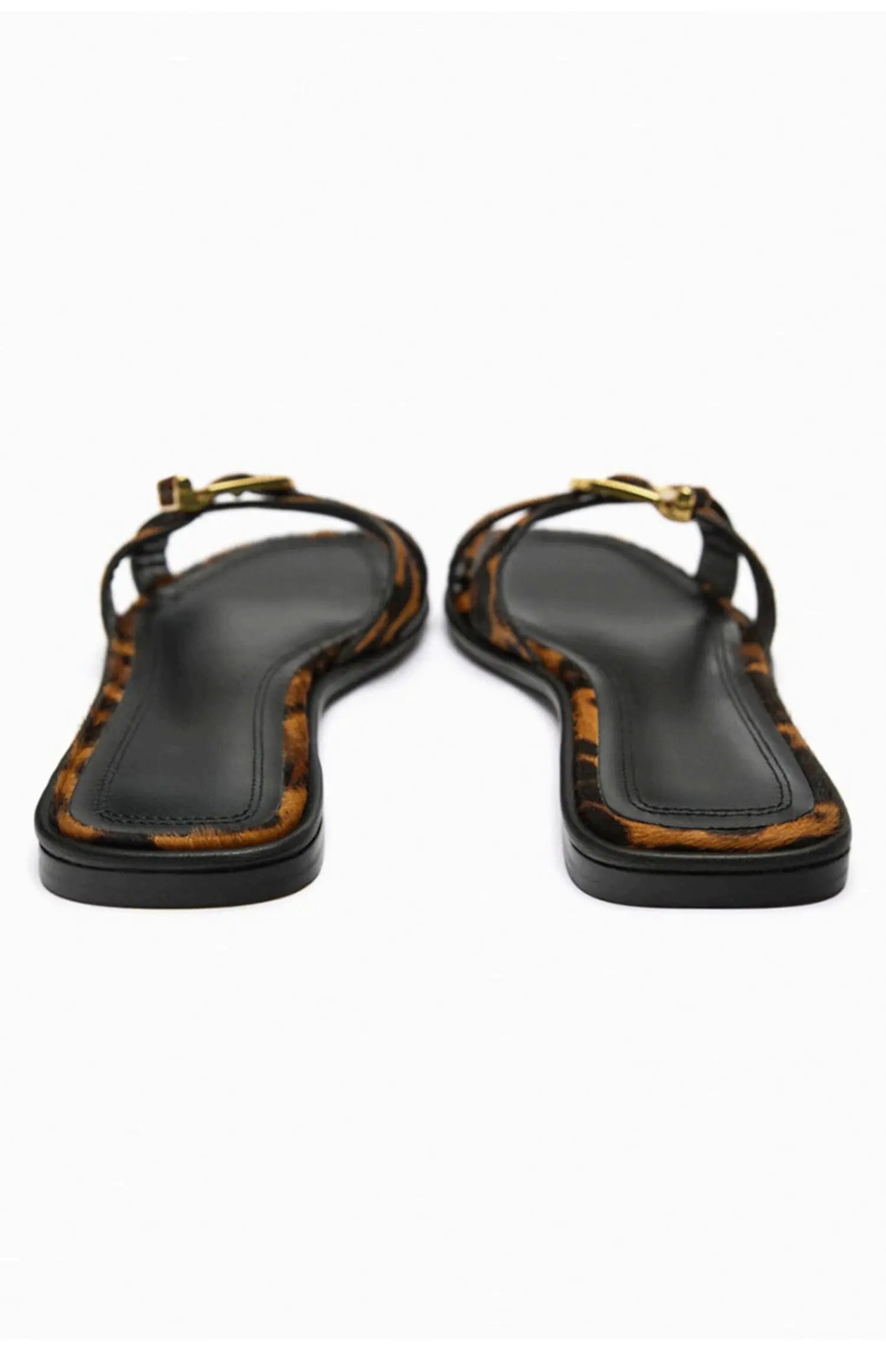 Calvi Italian Leather Cutout Slide Sandal