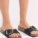 Brielle Buckle Cork Slides