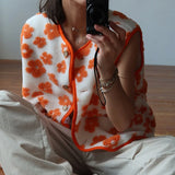 Dahlia Floral Fleece Vest