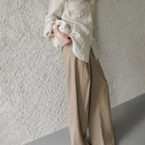 The Pleated Linen Button Shirt