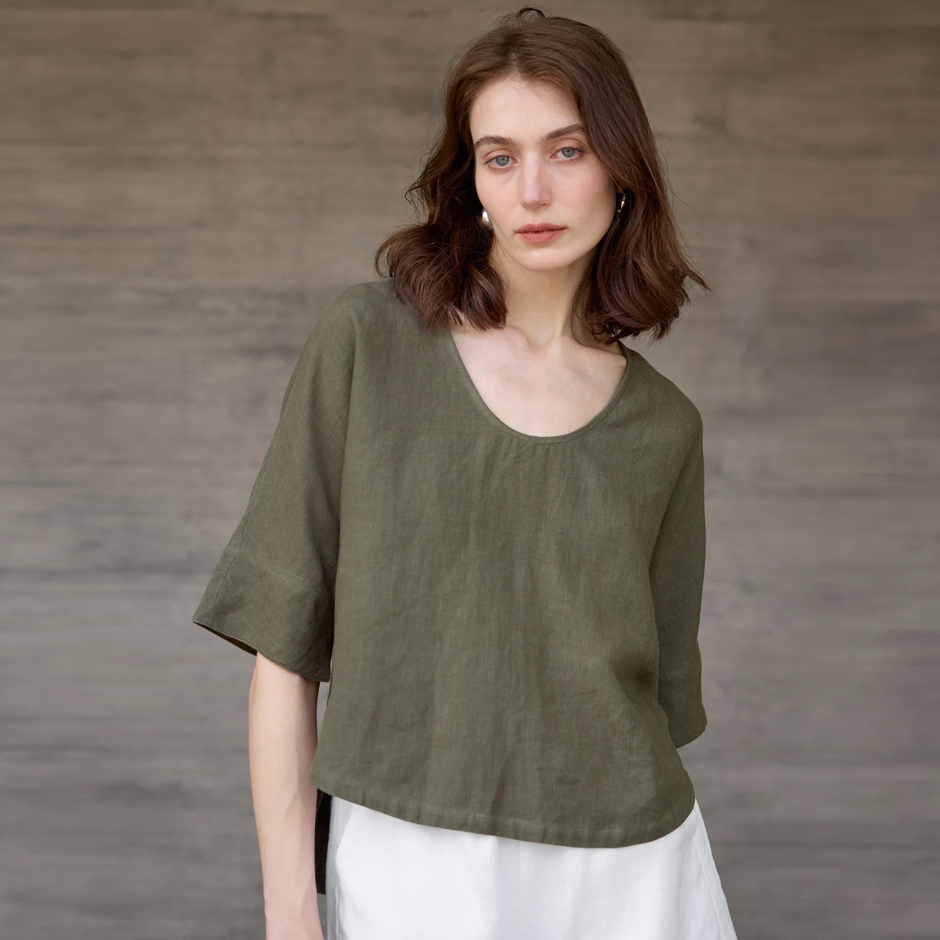 The Hemp V-Neck Boxy Top