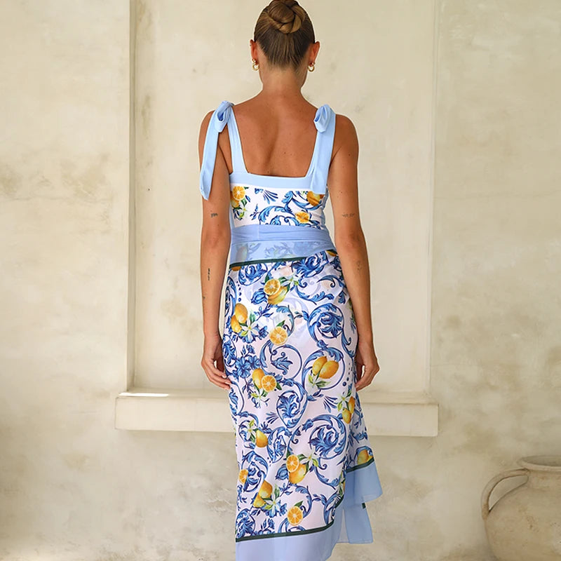 Amalfi Lemon Print One-Piece — Swimwear