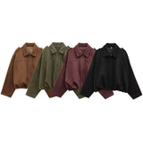 Arden Women's Suede Bomber
