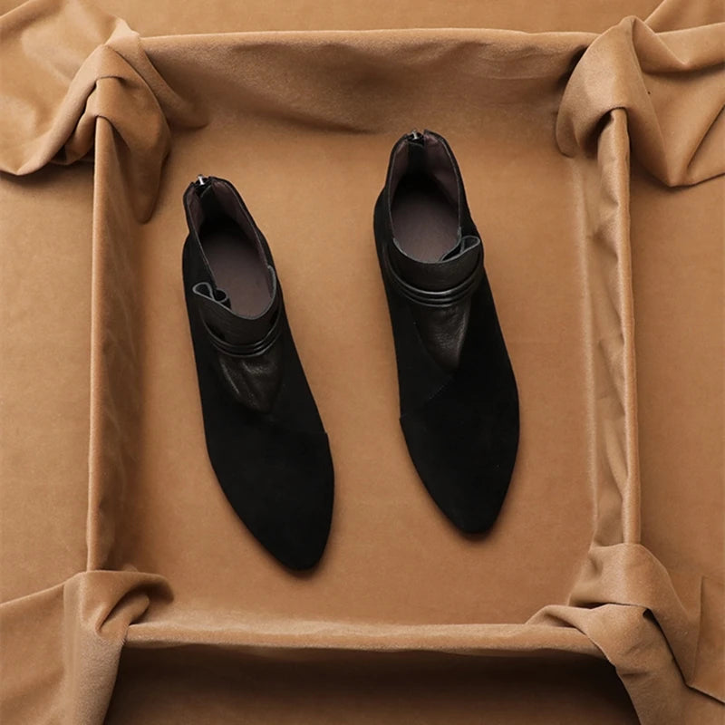 Vivienne Italian Crest Suede Boots