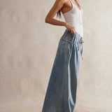 Aria Women's Pull-On Chambray Jeans