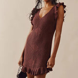 Maribelle Crochet Beach Mini Dress