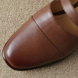 Biarritz Leather Slingback Flat Sandals