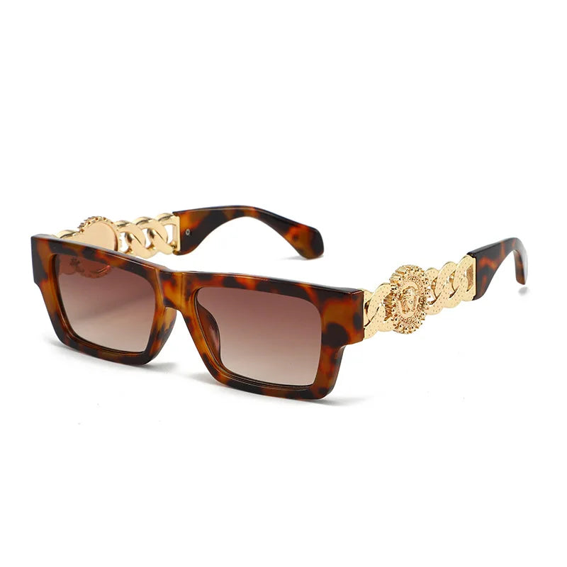 Monaco Square Oversized Sunglasses in Camel — Sunglasses