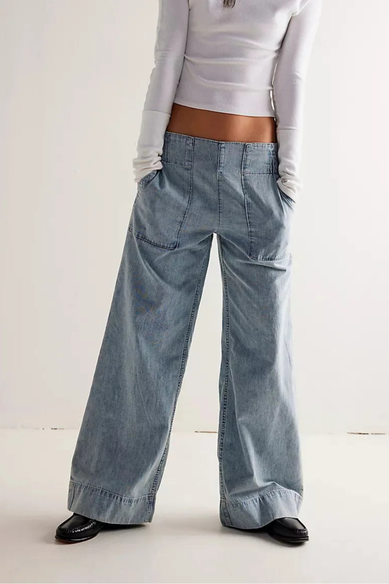 Audrey Wide-Leg Denim Jeans