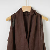 Valienne Drape Linen Vest