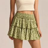 Viora Leopard Ruffle Skirt