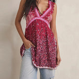 Sienna Lace-Trim Floral Mini Dress