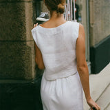 The Clean Crop Linen Top