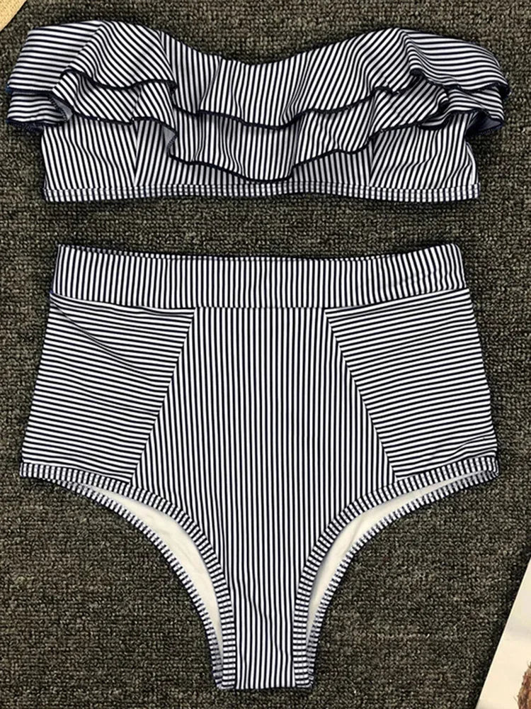Riviera Ruffle Bandeau Bikini