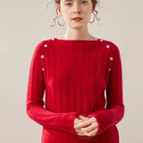 Maribel Buttoned Cashmere Sweater