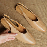 Lido Italian Leather Slingback Flat