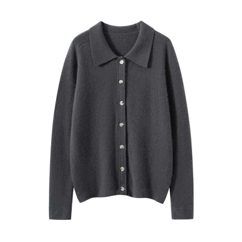 Elise Polo Cashmere Cardigan