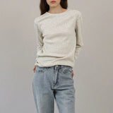 Wren Solid Knit Long Sleeve Tee