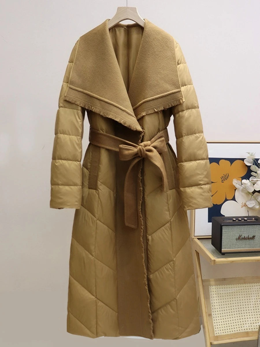 Margaux Wool-Trim Down Coat