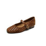 The Woven Suede Mary Jane