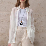 The Sheer Ramie Oversized Shirt