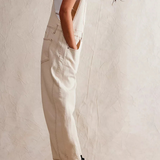 Calvia Wide-Leg Denim Overalls