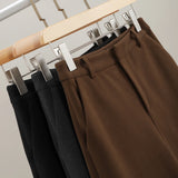 Autumn Woolen Wide Leg Pants