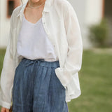 Olivia 100% Linen Summer Shorts
