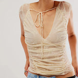 Verde Lumière Mesh Top