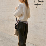 The Flared Sleeve Linen Pullover