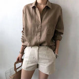 The Soft Linen Open Collar Shirt
