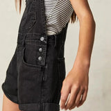 Harlow Vintage Denim Short Overalls