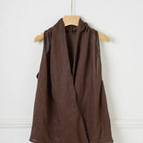 Valienne Drape Linen Vest