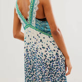 Sienna Lace-Trim Floral Mini Dress
