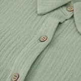 Florentine Gauze Button-Up Blouse