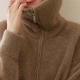 Victoire Half-Zip Stand Collar Sweater