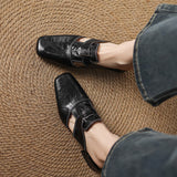 Fjord Italian Leather Square-Toe Mule