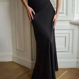 Seraphine Satin Fishtail Maxi Skirt