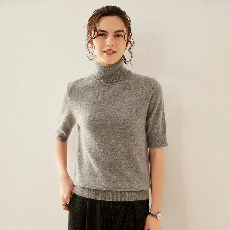 Celine Cashmere Turtleneck Tee