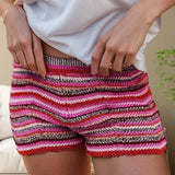 Solari Cotton Knit Stripe Shorts