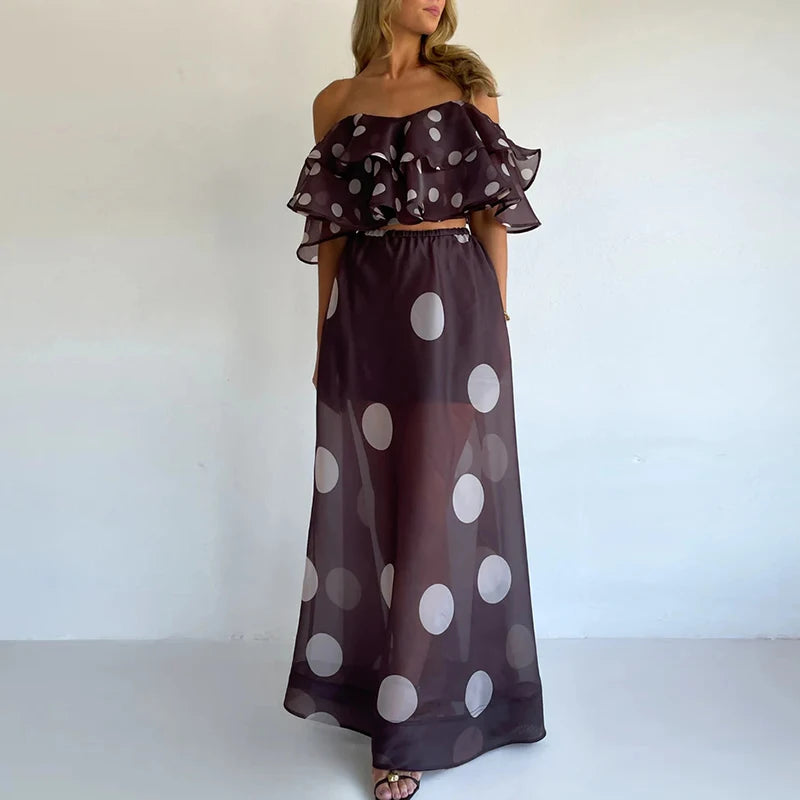 Isla Sheer Polka Dot Set