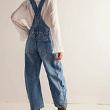 Calvia Wide-Leg Denim Overalls